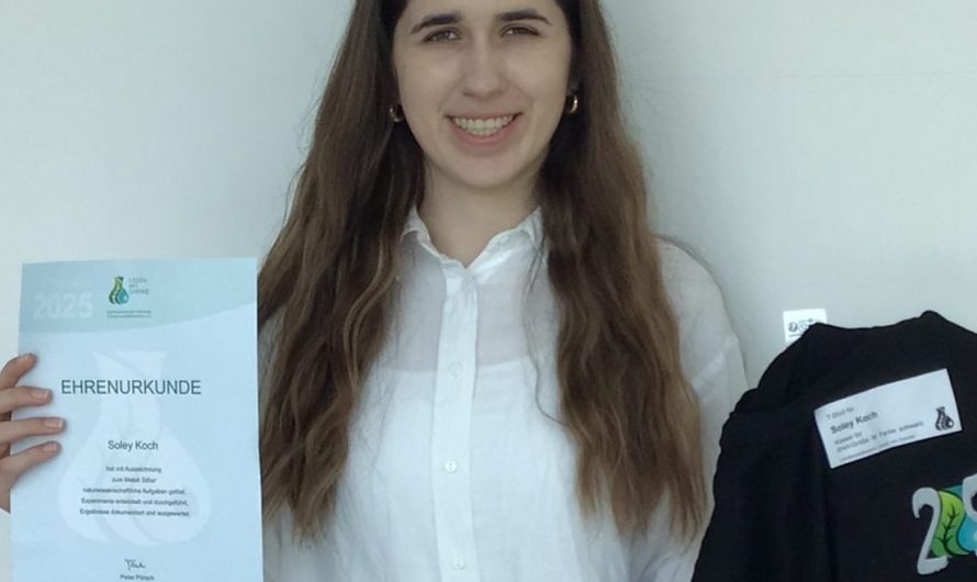 Landessiegerin Soley Koch im Wettbewerb „Leben Mit Chemie“